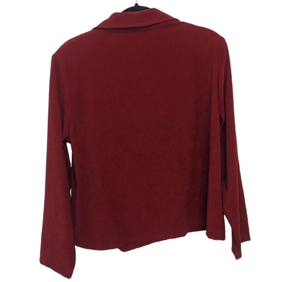 Briggs New York Petite Red Button Down Shirt Size PL ❤️ - Picture 2 of 9